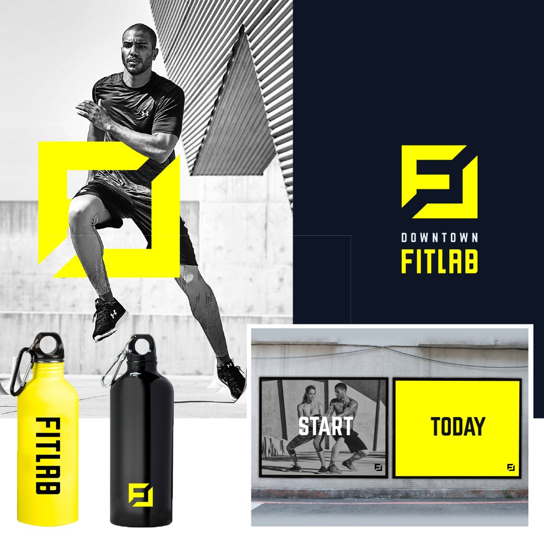 ⭐️ #pitch: Downtown Fitlab | Professional training

🎯 Doel: Een krachtige en unieke branding ontwikkelen die aansluit op de waardes en expertise van downtown fitlab. 

💡 Het resultaat: Een uniek logo dat verwijst naar de bundeling van krachten, in een unieke gele kleur! 💪