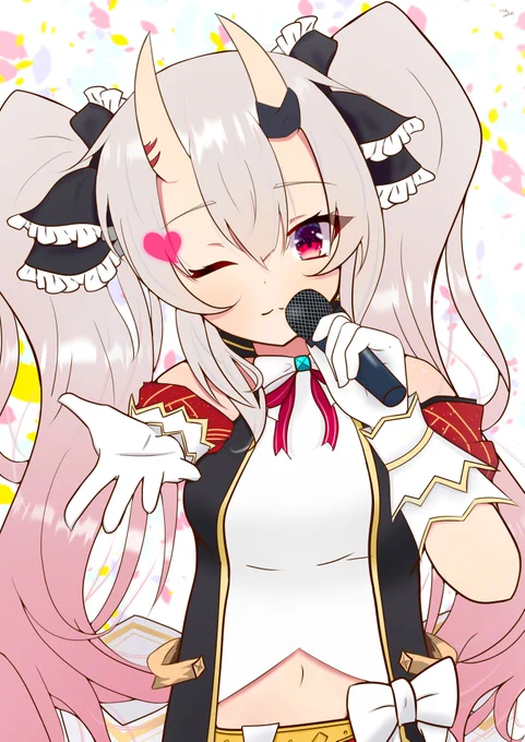 アイドル衣装あやめちゃん🎤
#百鬼絵巻 