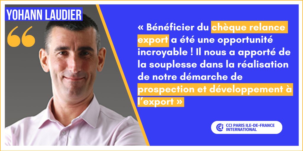 CCIParis_Export's tweet photo. [📢Témoignage] Yohann Laudier, co-dirigeant de @VigicomFR, a bénéficié du chèque #RelanceExport, une aubaine qui lui a permis de financer une partie de son voyage à #Abidjan 🌍

Plus d'informations 👉 https://t.co/3pOja4jtLV https://t.co/eJcuQwKDSu