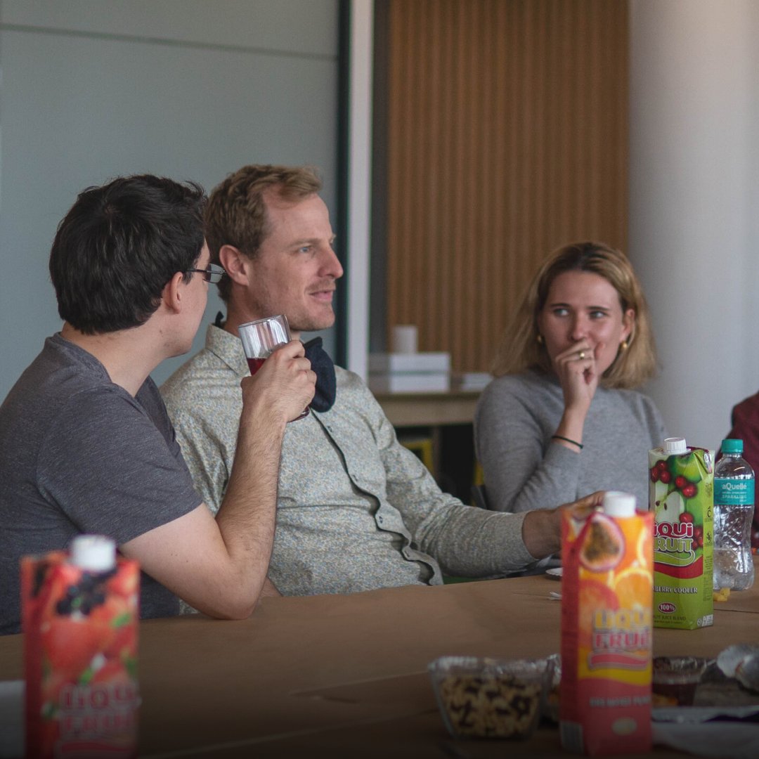 ByteOrbit's tweet photo. Due to COVID, many of our Orbiters haven't actually met in person so we organised a (COVID friendly) meet and greet in our cafeteria area. Besides the free food, the chats were great too! 😉#ByteLife https://t.co/KRemSileHx
