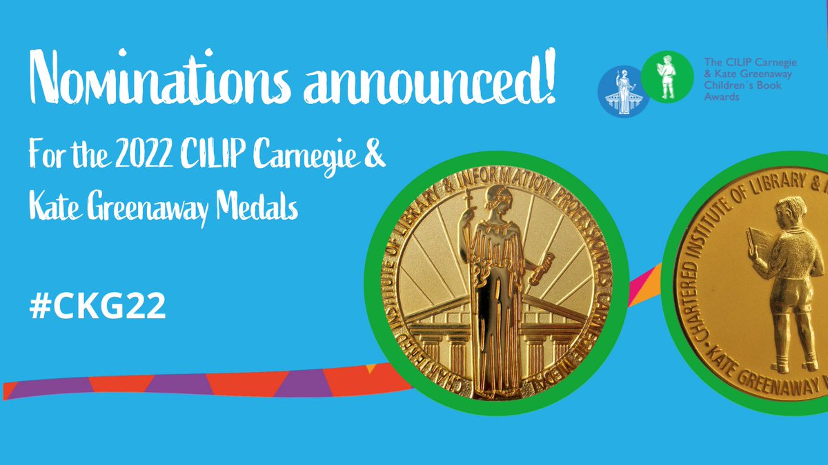 📣 We are delighted to announce the nominations for the 2022 CILIP Carnegie and Kate Greenaway Medals!

Congratulations to all the incredible authors and illustrators in the running for #CKG22!

View the full lists here: carnegiegreenaway.org.uk/nominations-an…