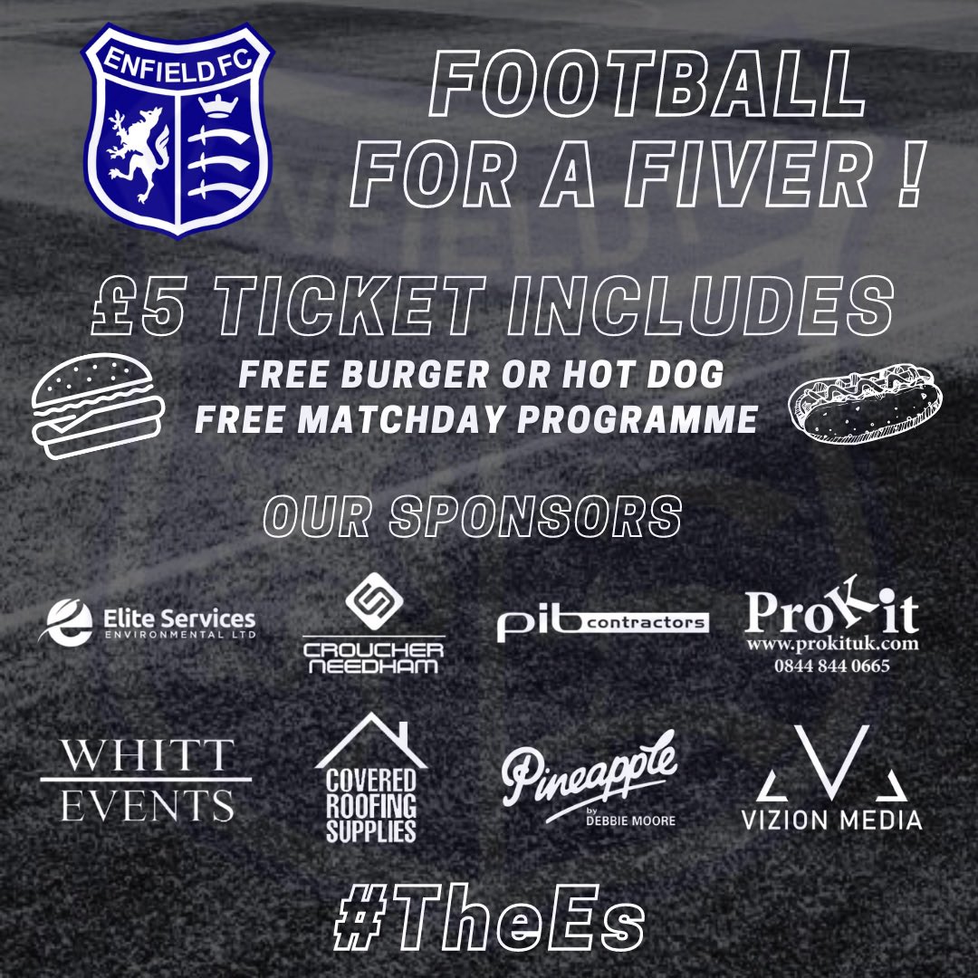 𝑪𝑳𝑼𝑩 𝑨𝑵𝑵𝑶𝑼𝑵𝑪𝑬𝑴𝑬𝑵𝑻

We are delighted to confirm that all remaining home games until the end of the season will be…

𝗙𝗢𝗢𝗧𝗕𝗔𝗟𝗟 𝗙𝗢𝗥 𝗔 𝗙𝗜𝗩𝗘𝗥 !

#TheEs