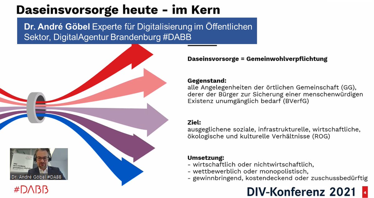 ChristianGro18's tweet photo. Dr. André Göbel #DABB spricht auf der #DIVKON21 über die Rolle von "Digitalem in einer Digital gestützten Gesellschaft". Seine Forderung nach Souveränität und Resilienz brauche ein Monitoring des Marktversagens - auch der Kommunen. https://t.co/TwnFlnB5Vj