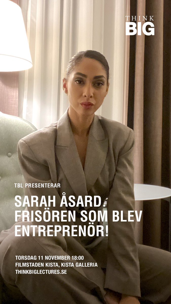 Think Big Lectures på torsdag!
Anmälan och mer info på thinkbiglectures.se