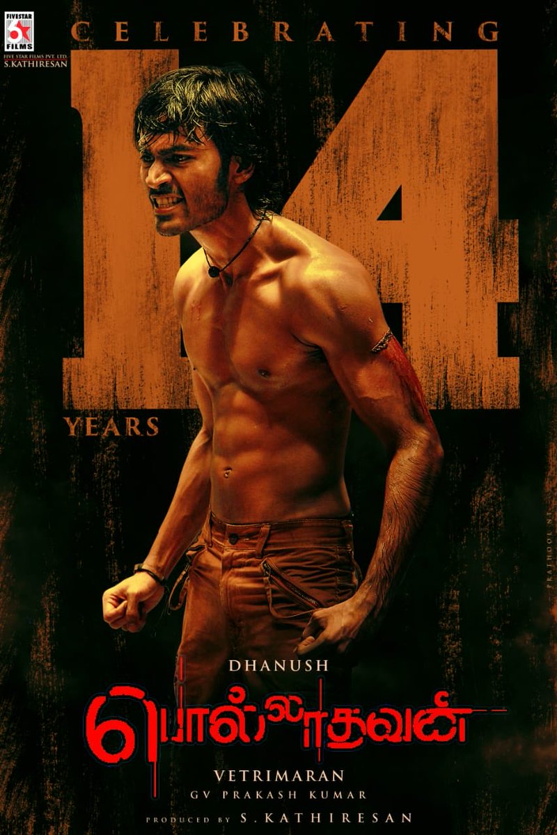DhanushRiyas2's tweet photo. Celebrating #14YearsOfPolladavan 🔥

@dhanushkraja @VetriMaaran

#Karnan #Maaran #NaaneVaruvan https://t.co/w9FqggMuYC