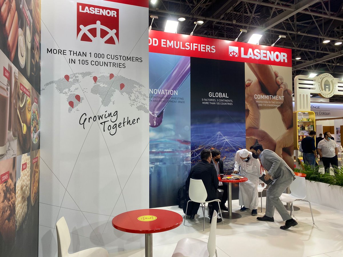 Here we are in Dubai!

Visit our booth S1-E91 from 7th to 9th November and discover everything new from #Lasenor.

For another year, the whole team is delighted to participate in and be part of the <a href="/GFManufacturing/">Gulfood Manufacturing</a> fair.

#foodproduction  #foodemulsifiers #growingtogether