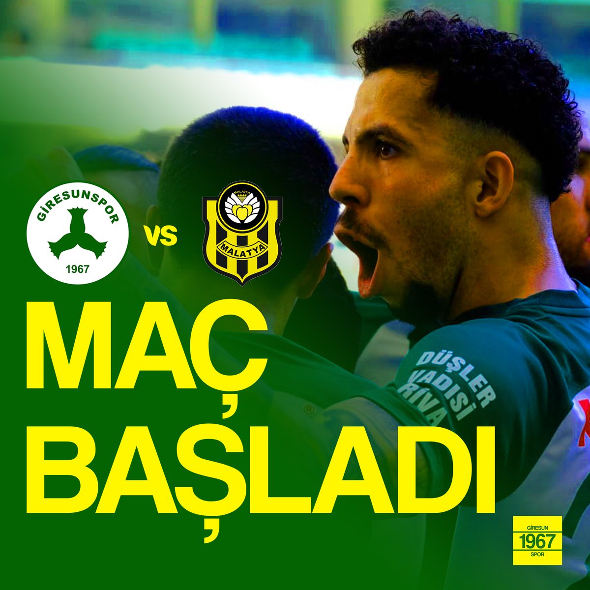 grsnspr1967's tweet photo. 🗞️Maç Başladı.

#GztGiresunspor
#ÖznurKabloYeniMalatyaspor
#MaçBaşladı https://t.co/thmX2067GM