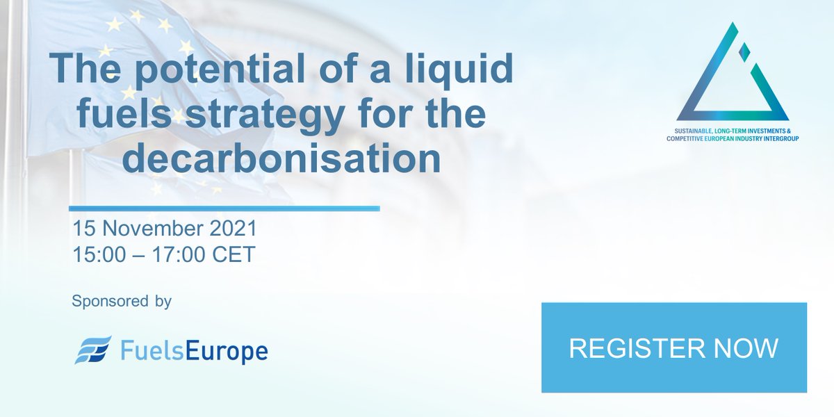 Curious about the potential of a low-carbon liquid fuels strategy for the decarbonisation of transport? 🤔 Join us on November 15 for a lively panel discussion organised by @SLICEI_IG &amp; sponsored by <a href="/FuelsEurope/">FuelsEurope</a>.

Info &amp; registration➡️ bit.ly/3BOC1d6

#CleanFuelsforAll