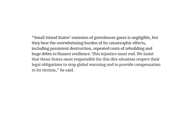 MathiasHK_'s tweet photo. We need to talk about #LossAndDamage 
Today, those who are hit hardest by #climatechange, are the ones who are least responsible. Not fair! #COP26 should decide to make polluters pay for the "catastrophic effects" of their emission, as @gastonbrowne said
#PayUp4LossandDamage https://t.co/6jE90eYebN