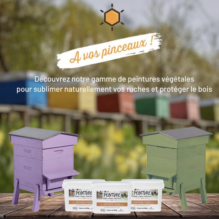 Il est l’heure de protéger le bois et donner quelques couleurs à vos ruches ! apiculture.net #bee #honey #apiculture #vegetal #ruches #hives 🐝