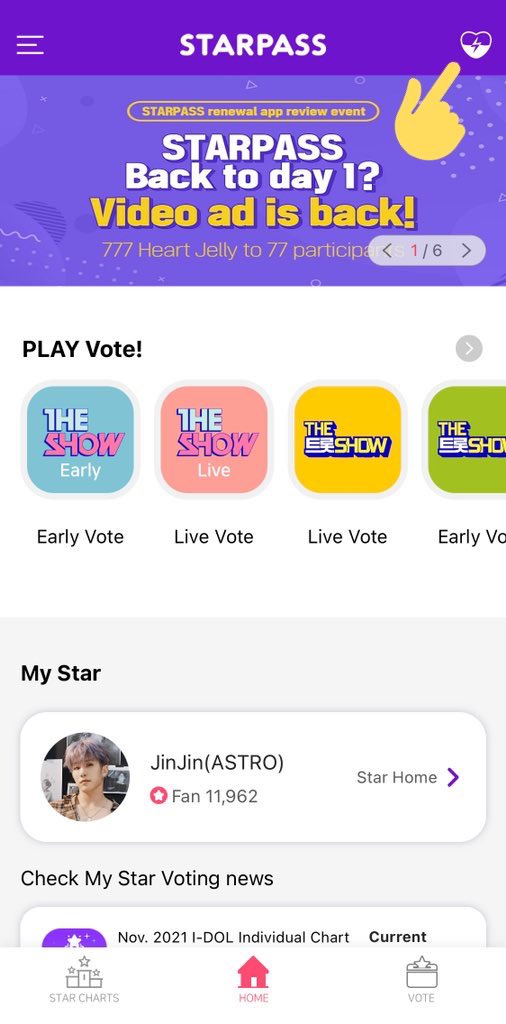 KEYRING0808's tweet photo. ‼️ STARPASS
You can now watch 10 ads per day (5 jelly per ad) to earn 50 jellies everyday! 
Also work on multiple accounts. 

* Free jellies expire at 4am on 16th of EVERY MONTH https://t.co/d6zRqjMe7G