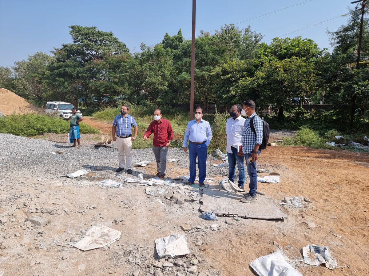 PWD_Odisha's tweet photo. Er Prafulla Kumar Pradhan, Chief Construction Engineer, Cuttack Circle &amp; @PWD_Odisha officials inspected the construction progress at Vyasanagar Autonomous College, Jajpur, under OHEPEE. 100-seated SC/ST Boys &amp; Girls Hostel inside campus is expected to be completed by April 2022. https://t.co/i0Xx7JiL0q