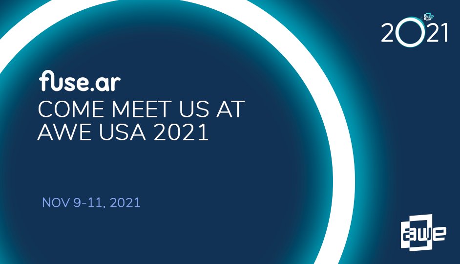 getfuseit's tweet photo. We are excited to join AWE (Augmented World Expo) in Santa Clara, USA tomorrow!

we would love to meet you so email us - contact@fuse.ar

#awe2021 #augmentedreality #advertising https://t.co/ZpQSKAvNIU