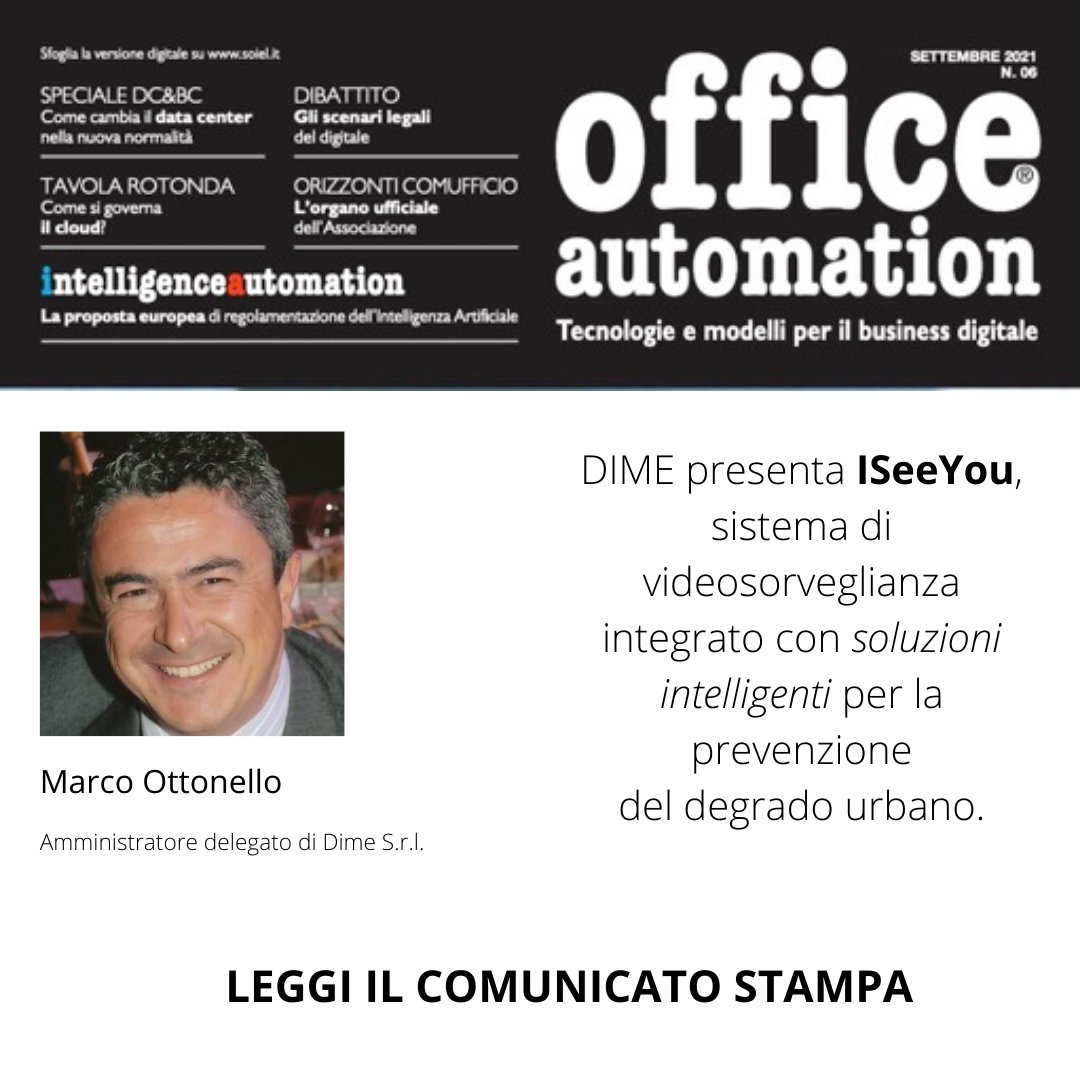 ISEEYOU: soluzione di videosorveglianza stand-alone ottimizzata per il contrasto all'abbandono dei rifiuti, la sicurezza urbana e il controllo delle aree dismesse. 
Leggi il comunicato stampa: soiel.it/sfogliabili/of…

<a href="/ISeeYou_Tech/">ISeeYou</a> 

#videosorveglianza #controllo #sicurezza