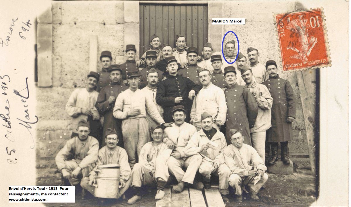 Le_Chtimiste's tweet photo. MARION Marcel de la 6e compagnie du 160e régiment d'infanterie à Toul - 1913. https://t.co/KpJrRbsZFF #160eRI https://t.co/Fgn41WG1VI