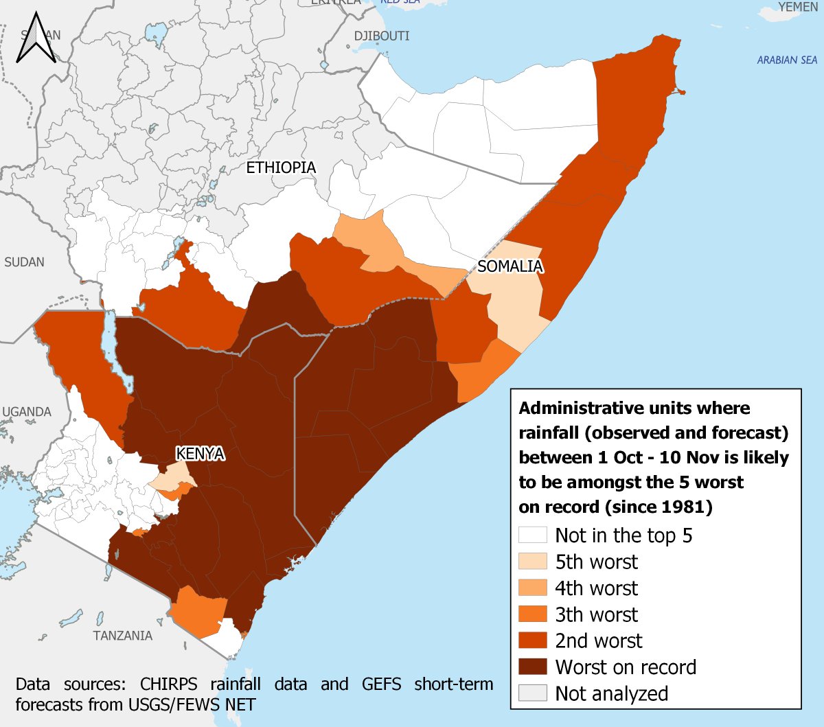 lazarus_brenda's tweet photo. New #foodsecurity alert by the #FSNWG of #EastAfrica:
"Driest start to the October-December 2021 rainy season on record across parts of the Horn of Africa; significant increases in food insecurity expected"
For more information: https://t.co/qb96Sf4U8d https://t.co/AAbAz6ZhLh