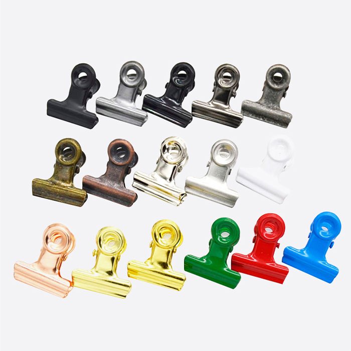 Different colors metal bulldog clips#sunny@pinglory.com      alibaba.com/product-detail…