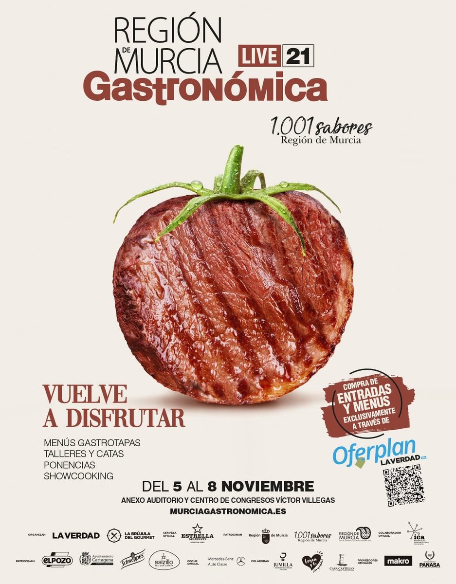 ¡Buenos días! Última jornada de #RegióndeMurciaGastronómica21
¡Vamos a darlo todo!
Consulta la programación de hoy en murciagastronomica.es 😁👏🏼