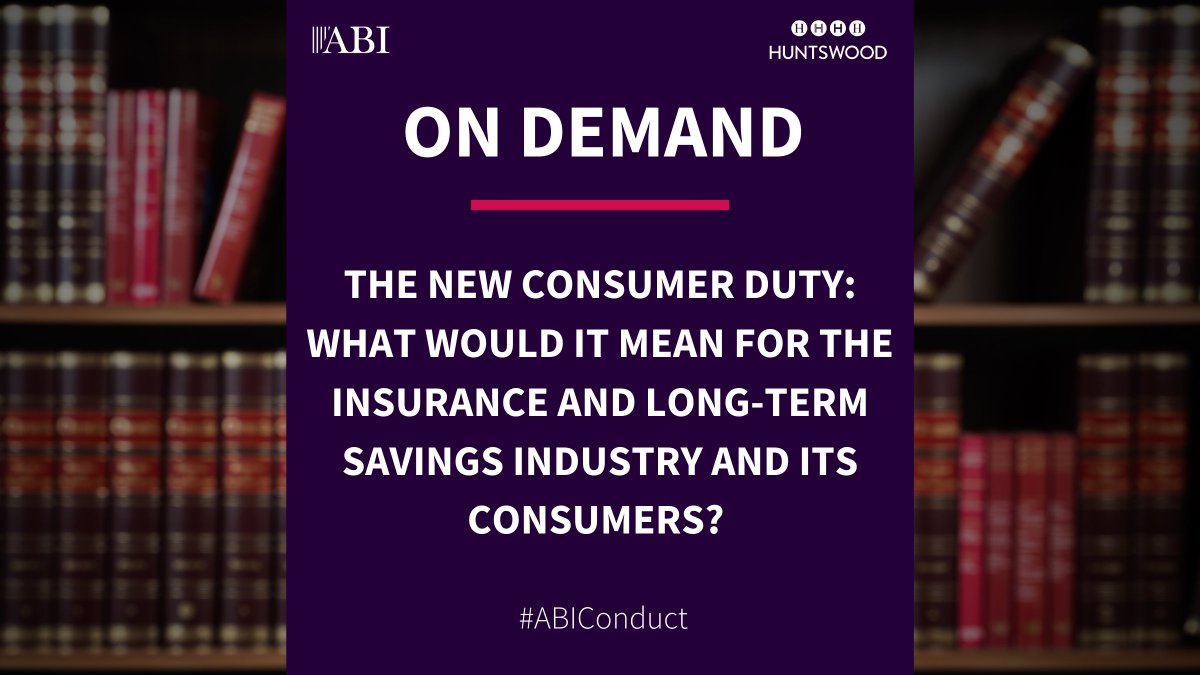The_ABI_UK's tweet photo. ON DEMAND | The New Consumer Duty: What would it mean for our industry &amp; its consumers? 

'There was a diverse range of speaker views &amp; expertise with all sides represented' @GrantThorntonUK

Catch up - https://t.co/hviVnsIir7 in partnership with @Huntswood #ABIConduct https://t.co/frYE7OiJPq