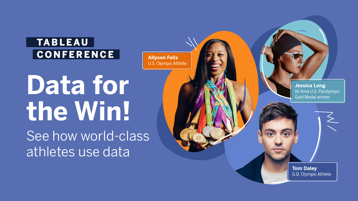 Hear what <a href="/allysonfelix/">Allyson Felix</a>, <a href="/JessicaLong/">Jessica Long</a> and I think about data in sports, and how we use data to train at the Tableau Conference...register now, here tabsoft.co/3A2Ebpl