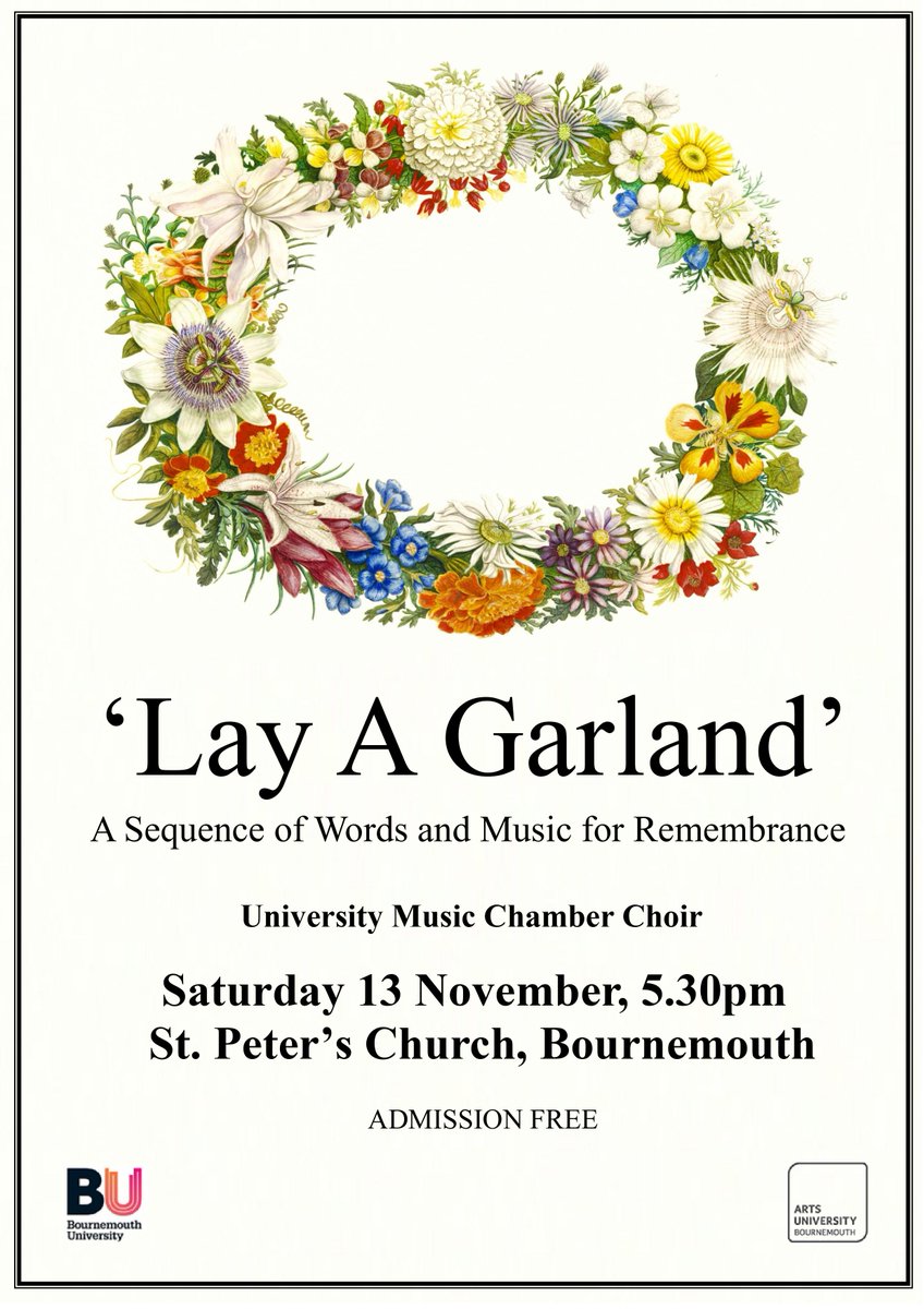 <a href="/UniMusicBmth/">University Music Bournemouth</a> would love some retweets for our remembrance-themed concert this Saturday 13 Nov, 17.30 at St. Peter's Church, Bournemouth. Please spread the word!
<a href="/NCCR_BU/">NCCR</a> <a href="/Chindu/">Chindu Sreedharan</a> <a href="/church_ambrose/">St Ambrose Church, Westbourne, Bournemouth</a> <a href="/DVC_AUB/">Emma Hunt</a>