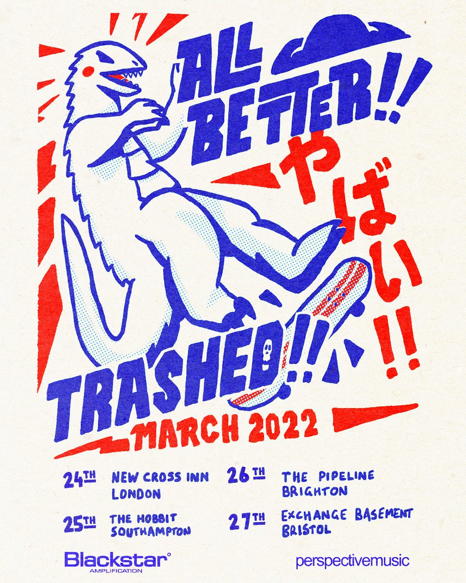 WE JUST CAN'T GET ENOUGH <3 more rock shows, well excited to be heading out with <a href="/TrashedOfficial/">Trashed</a> in March next year.

Come &amp; party with the boys. Big up <a href="/perspectivemsc/">Perspective Music</a> Xoxo AB

Photo: Annie Dorrett
Artwork: <a href="/lurkmoophy/">Luke Murphy 🏳️‍🌈🦄</a>