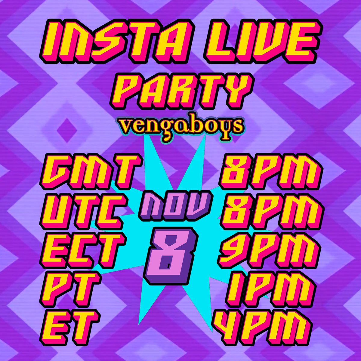 Going live today on IG with a Q&A!! Let's vibe and get to know each other a little bit more off-stage🥳 If you have any burning questions, now is your chance to get answers😌 Happening in 10hrs🤟 Come say hi!! #live instagram.com/Vengaboys