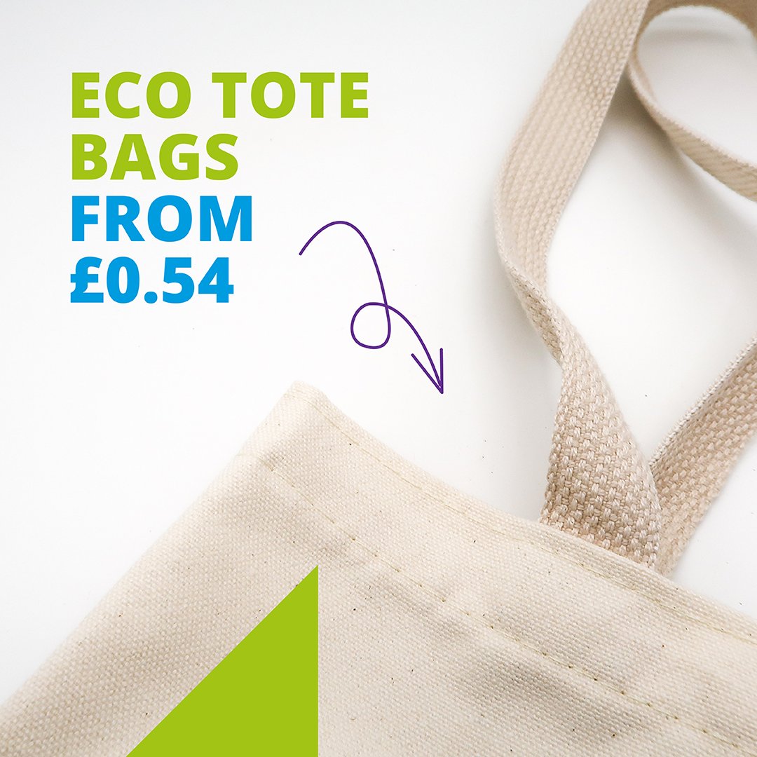 Personalised totes can boost brand awareness, while keeping costs down. They look great, and they're good for the environment, too! ♻️

Starting from as little as £0.54 each - grab a quote today 👉 bit.ly/3GQNz3h

#yourlogohere #promotionalmerch #totebags