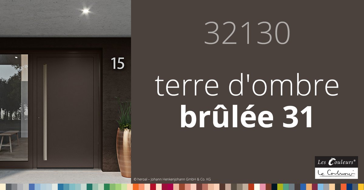 LC_LeCorbusier's tweet photo. 32130 terre d'ombre brûlée 31. Shades of umber act as camouflage, and are an effective tool to ‘hide’ design elements. Architectural Polychromy 39/63 ©heroal, Johann Henkenjohann GmbH &amp;  #lescouleurslecorbusier https://t.co/FTlGqDl9hS