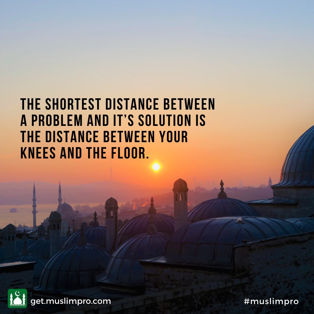MuslimPro's tweet photo. 𝗗𝗮𝗶𝗹𝘆 𝗜𝗻𝘀𝗽𝗶𝗿𝗮𝘁𝗶𝗼𝗻
You must be thinking, 'easier said than done' when we are not in your shoes or facing your problems. But have you ever felt troubled when you pray? There's peace and serenity in prayer! Start the week right!
#MuslimPro #MuslimProCommunity https://t.co/GShdyTqEoR