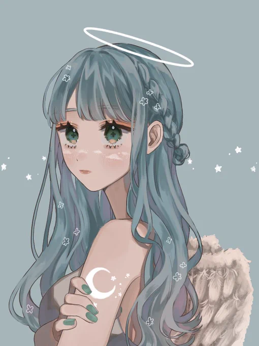 #絵文字3つもらってキャラデザする
☁👼🌙 