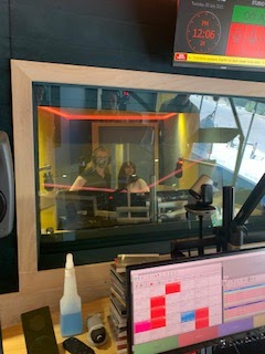 TrottJennings's tweet photo. Beckie Mills directing The Lock Asylum in the Morley Radio studio. Sophie Trott as Ruth Plym. Listen to the play here: https://t.co/wL9x0vTZ8F  tonight at 6pm. #perioddrama https://t.co/I87feOPe3K