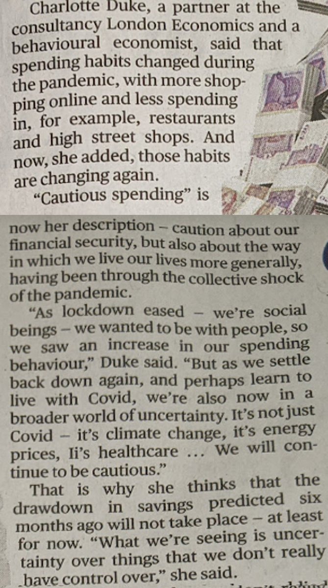LondonEconomics's tweet image. LE's Dr. Charlotte Duke londoneconomics.co.uk/blog/people/dr… on 'cautious spending' post-pandemic "Why won't Brits spend, spend, spend?" thetimes.co.uk/article/why-wo…