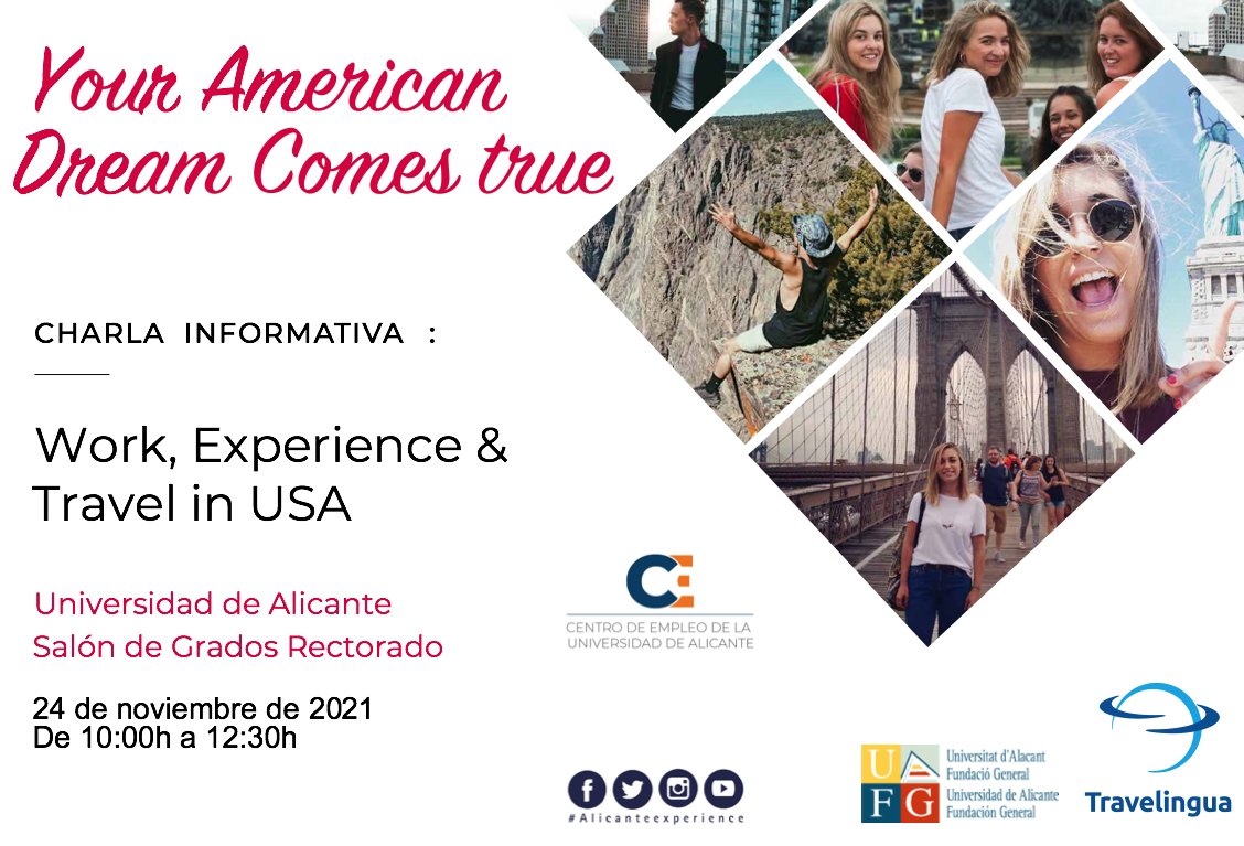 CentroEmpleoUA's tweet image. ¿Quieres trabajar y vivir durante una temporada en Estados Unidos? 🇺🇸👍🏼
📲No te pierdas nuestra próxima jornada, el 24 de noviembre, de la mano de @Travelingua. appempleo.ua.es/actividad/ver/…