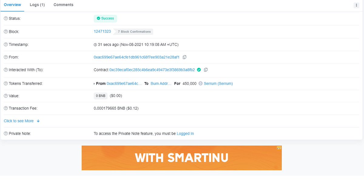 serrumtoken's tweet photo. @serrumtoken Burn 450,000 Serrum

👇👇
https://t.co/iCVImggBrk

👇👇
https://t.co/KAQAOkeXBu

@AlexMoon_Crypto @EarnieFinance @paybswap 

#Serrum #cryptocurrecy #BurnToken #Binance https://t.co/ZocQHfqXGy