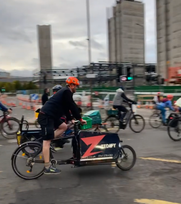 ZedifyUK's tweet photo. Huge well done to the @ZedifyEDI and @ZedifyGLA team who were out in full force for the Pedal On Cop @POPScotland ride this weekend. 👏👏👏 #COP26 #cargobikes #BetterByBike #PedalOnCOP26  #NetZero #ThisMachineFightsClimateChange https://t.co/FndWpoXq6Z