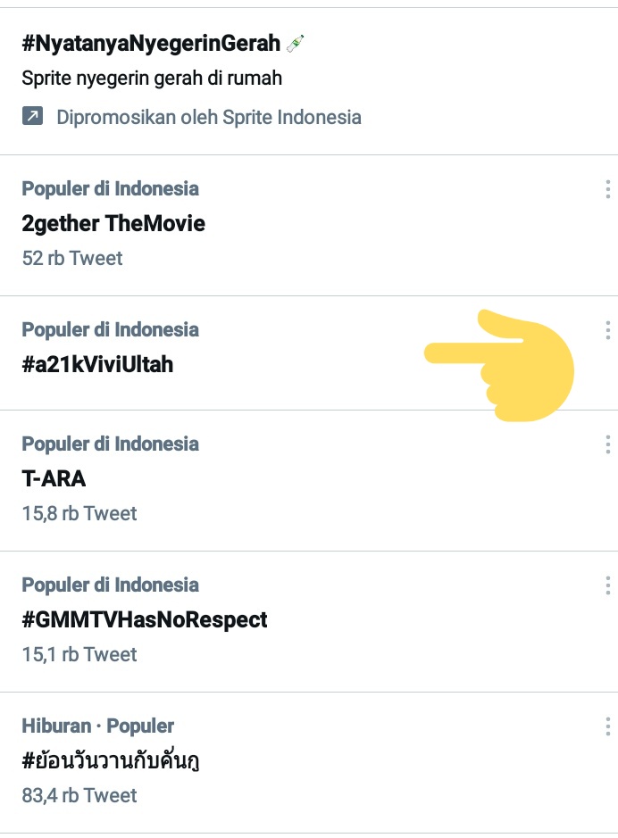 indywlndri's tweet photo. Widihhh Trendingg Ga tuuhh😍
Kerenn kavv! @vionaaaf_ 
#a21kViviUltah https://t.co/28ePSmqtpp