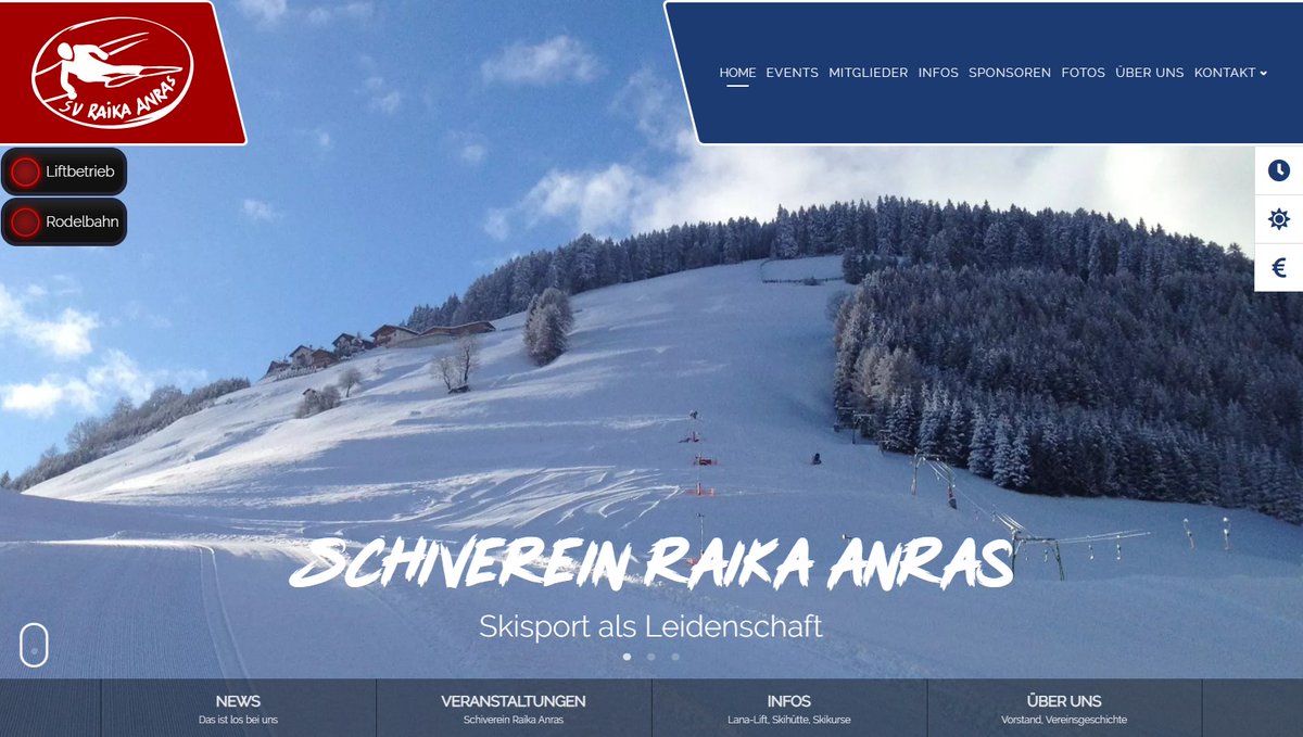 Rechtzeitig vor dem Saisonstart geht die neue Webseite des Schivereins Raika Anras online!
schiverein-anras.com

Danke an alle Beteiligten für die hervorragende Zusammenarbeit, hat viel Spaß gemacht, eure Webseite umzusetzen.

Viel Erfolg!

#webdesign #schifoahn #lovemyjob