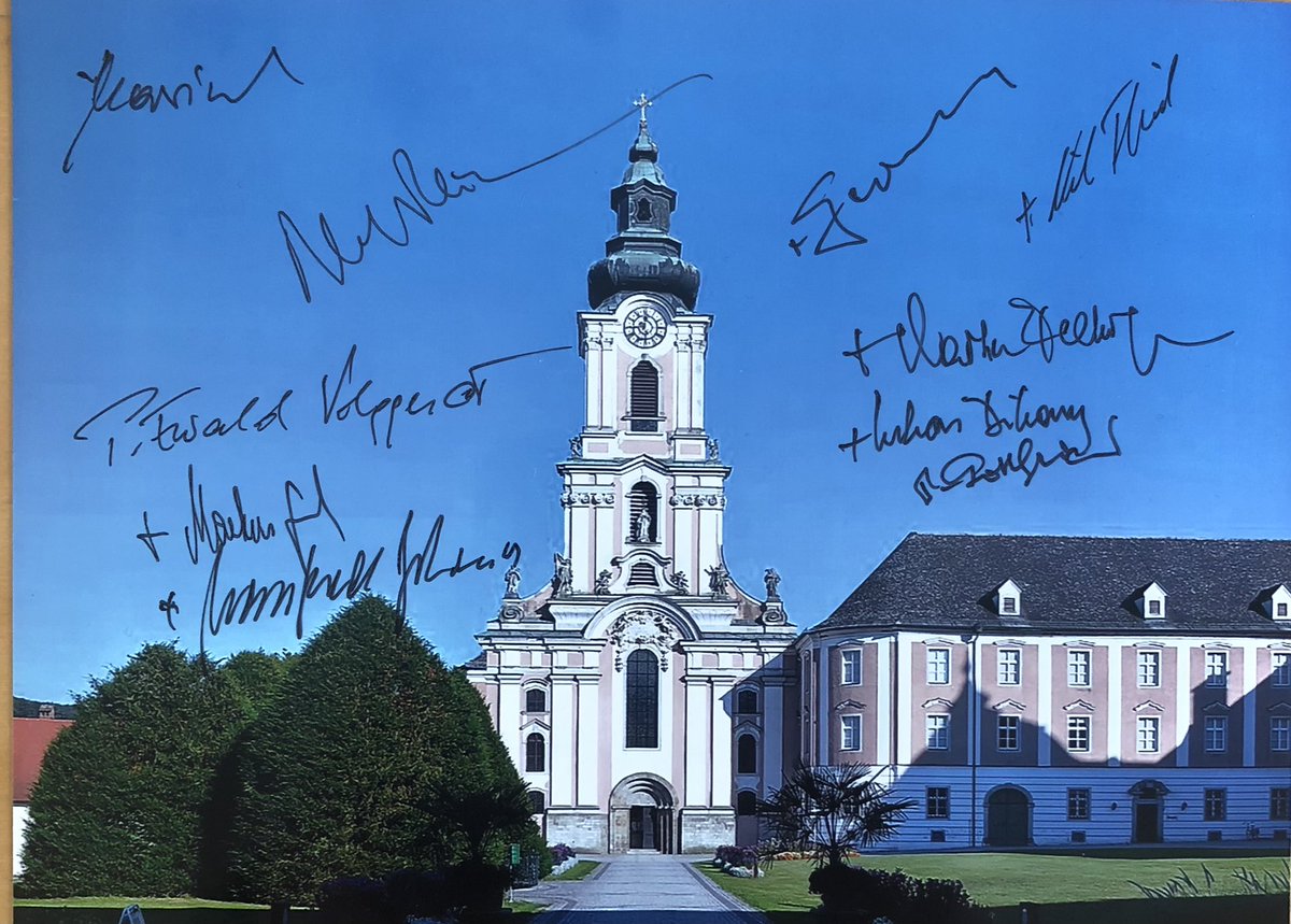 CardinalAutogr1's tweet photo. Great 875 anniversary celebration of the spectacular #Cistercian #Rococo #Abbey in #Wilhering Upper Austria 🇦🇹 with Bishop Scheuer @KathKircheOOE &amp; an the abbots of #Lambach, #Stams, #Schlägl, #Schlierbach, #Reichersberg. https://t.co/gbISo1RfzY