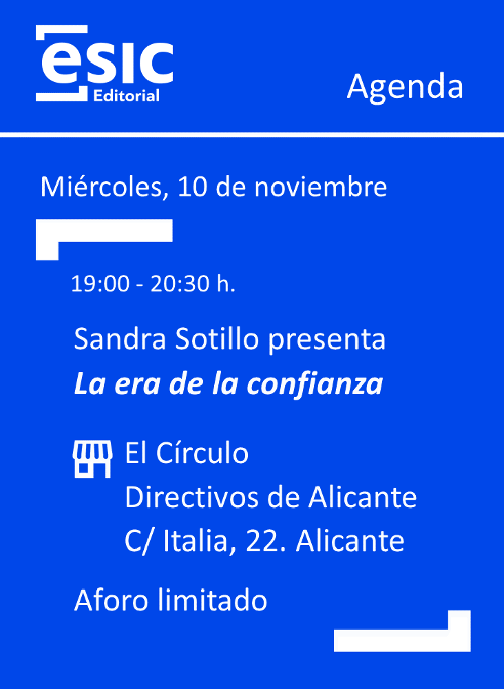 EsicEditorial's tweet photo. #AgendaCultural
#Miércoles 10 de noviembre, @SandraSotilloF presenta su #Libro #LaEraDeLaConfianza_Libro
📖 https://t.co/G8RTCvvO2L
en @circuloalicante 
#Inscribete ✍️https://t.co/GZd2VbBX6A️
@ESICEducation @ESICValencia 
#TrustMaker #RSC #Sostenibilidad #Stakeholders #Marketing https://t.co/EoHWsuH8rD