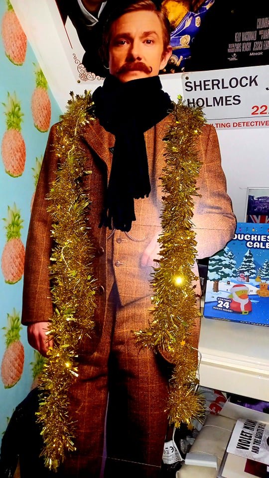 BooksPip's tweet photo. It seems like Watson is getting all festive at Pip Towers https://t.co/JrDdwzsXv6