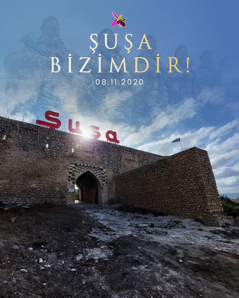 tabbasov11's tweet photo. Zəfərin mübarək, Azərbaycan!
Var olsun Rəşadətli Azərbaycan Ordusu! 
Şuşa bizimdir! Qarabağ bizimdir! 
Qarabağ Azərbaycandır!
#Azerbaycan
#Azerbaycan #Azerbaijan #KarabakhisAzerbaijan #Shusha #8NovemberVictoryDay https://t.co/IKMXoiKqbm