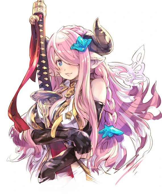 ぱいと言えばやっぱ蝶のねーちゃん(過去絵)
#いいおっぱいの日 #グラブル 
