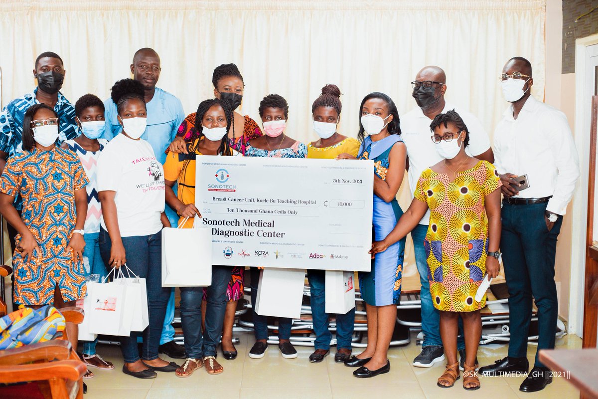 Sonotechgh's tweet photo. We walk the talk💃🏽💃🏽💃🏽. On Friday November 5th, we donated a sum of 10,000 cedis to the Korle Bu teaching hospital breast cancer unit in aid to support the cancer survivors. https://t.co/fGY39rRy1Z