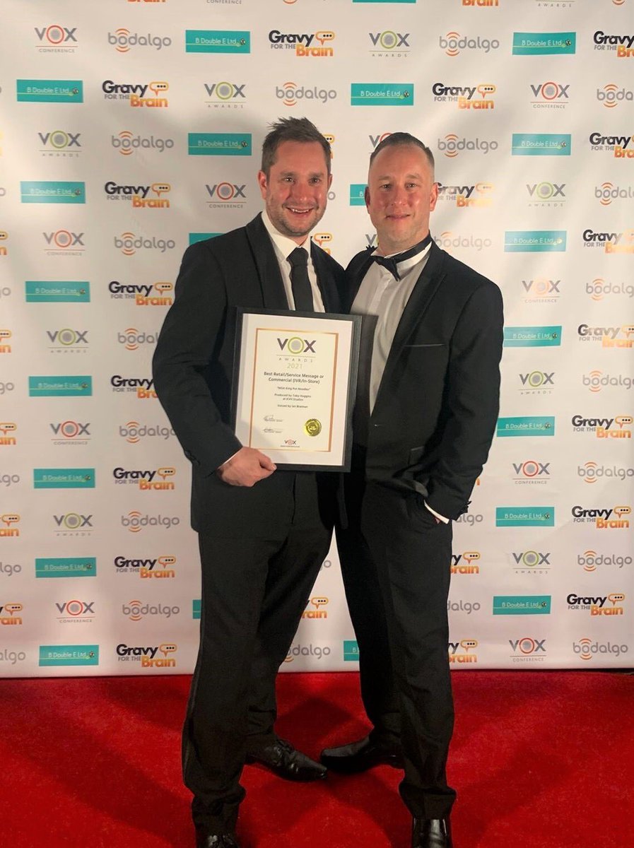 IMS__Studios's tweet photo. And we’ve done it again! #Winners of the best retail commercial for @NisaLocally King Pot Noodles at the @VoxEvents awards 2021! Produced by @TobyHuggins, written by Steven Marshment and voiced by Ian Brannan

Well done team! Racking them up now!💪

#VOXawards2021 #Award #Winning https://t.co/D0b5PBhUh7
