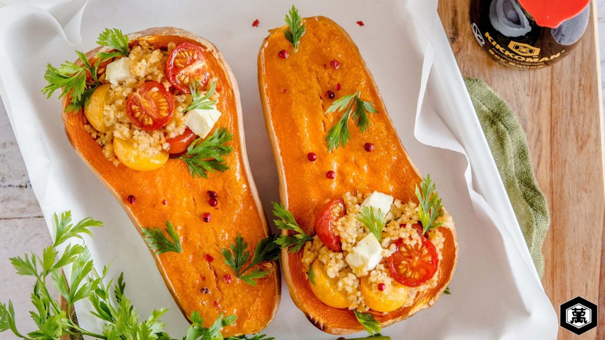 KikkomanUK's tweet photo. Brand new recipe! Butternut squash stuffed with Bulgur Wheat and Feta - perfect for Autumn 😋🍂
https://t.co/XyZR6YpQf9
#vegetarianrecipe #squashrecipe #meatfreemonday https://t.co/YbadKYRssQ