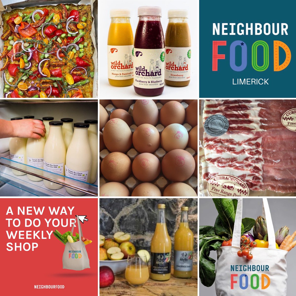NeighbourfoodL's tweet photo. NeighbourFood is the quick, convenient online service for everyone who loves local!
Shop online from the comfort of home. 
Choose from over 40 local producers. 
Collect on Thursday or Friday from The Milk Market.  Open online now at https://t.co/fLlb9a0nA5

#LookforlocalLimerick https://t.co/oN8nTWI5Q8