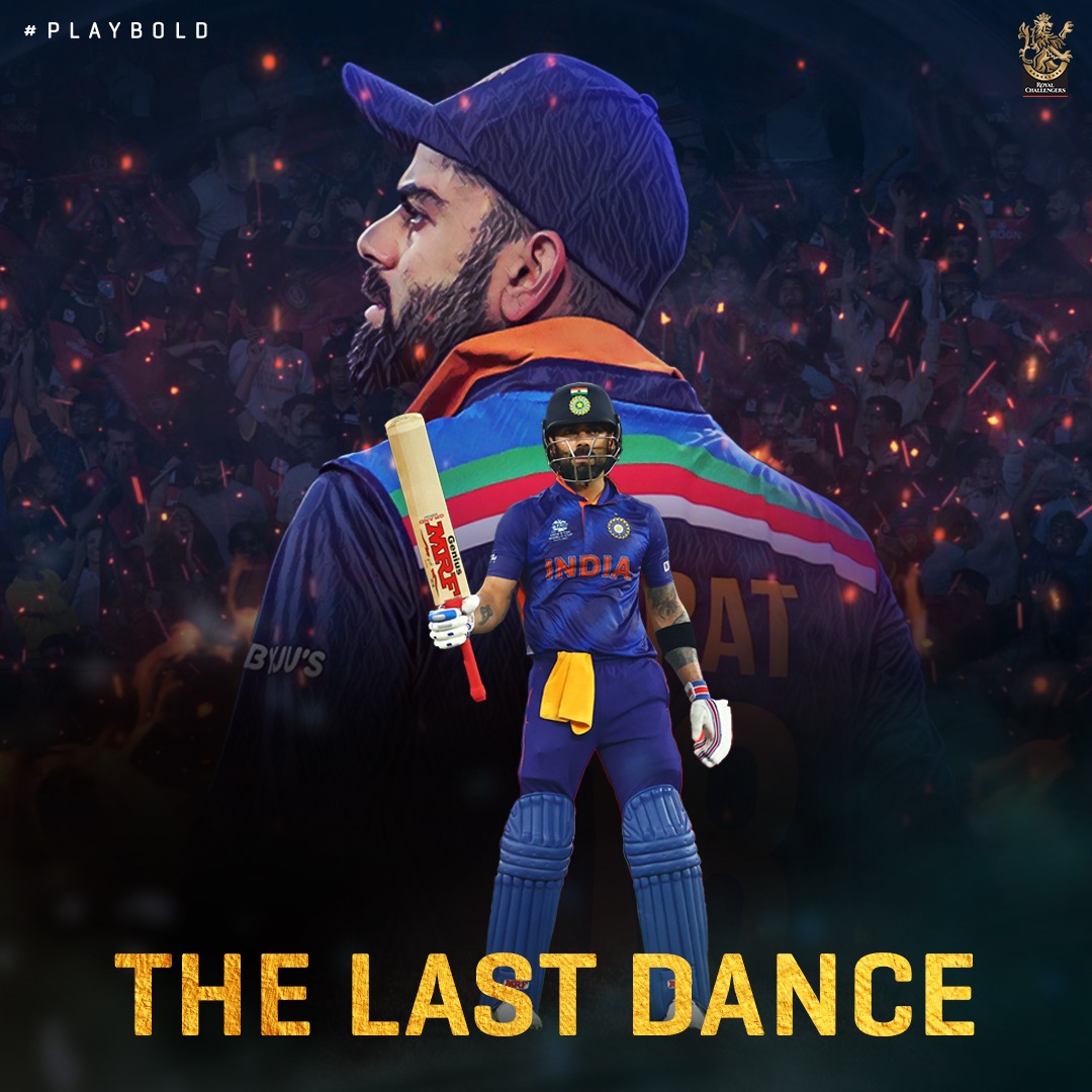 RCBTweets's tweet photo. It's match no. 5⃣0⃣ for Virat Kohli as captain of #TeamIndia in the shortest format of the game. He will march the #MenInBlue for one last time in T20Is today.

Drop some ❤️ for the skipper, 12th Man Army! 🙌

#PlaBold #INDvNAM #T20WorldCup #ThankYouViratKohli https://t.co/JJNA68pORw