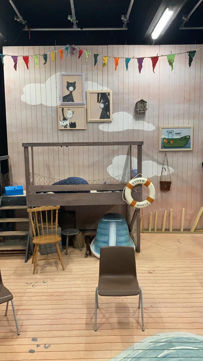 Engine_House's tweet image. Rehearsals for #TheStormWhale begin today🐳  

Based on the book by @Benji_Davies, it’s an enchanting tale exploring friendship, love and loneliness. 

Get your tickets here: littleangeltheatre.com/whats-on/the-s… @LittleATheatre 

Here’s a sneak preview of the set designed by Lydia Denno⬇️