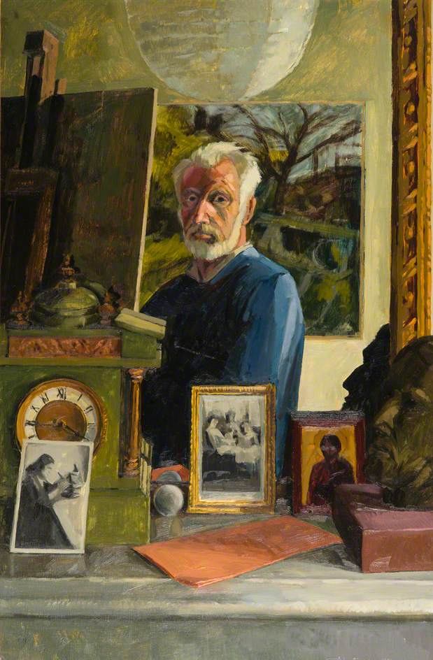 Enjoyed a visit to Derby Museum and Art Gallery on Saturday, and was delighted to unexpectedly see on display a really strong self-portrait by my O and A Level Art teacher at school many years ago, John Fineran (1935-2011)